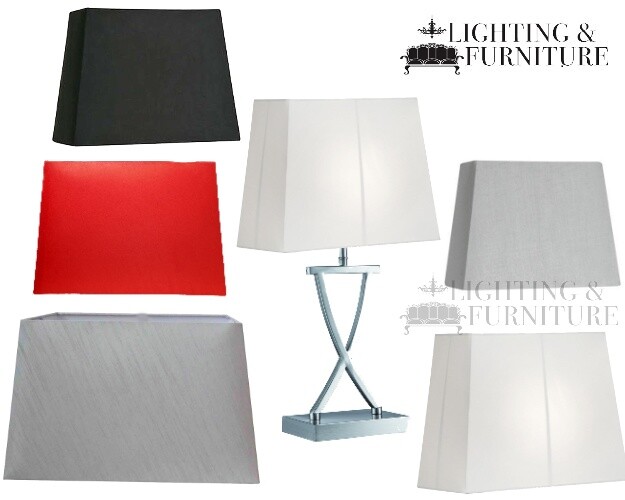 red and white lamp shade